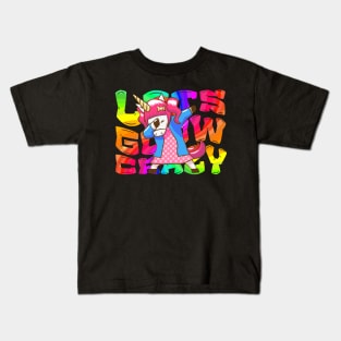 Let's Glow Crazy Unicorn Glow  crazy Party Kids T-Shirt